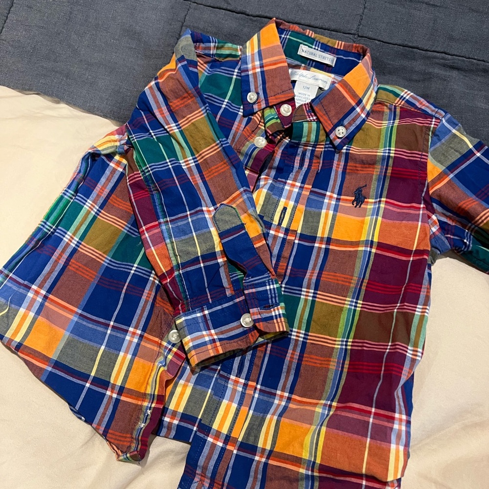 Ralph Lauren Multicolor Plaid Kids Button Down Shirt
